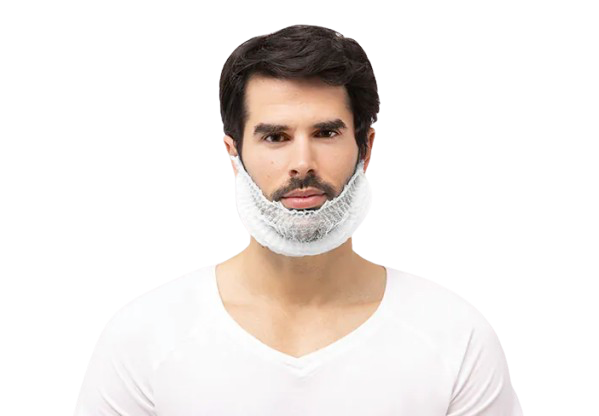 Cache barbe blanc