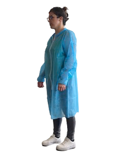 [0613817BL-M] Blouse à glissière bleu 30g/m² PLP (M)
