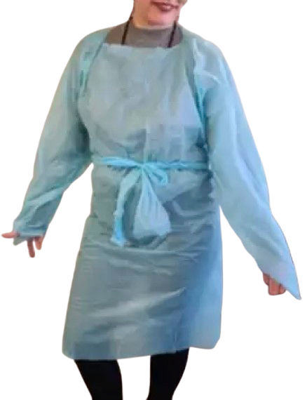 [0710600] Tablier sarrau manche longue CPE bleu 