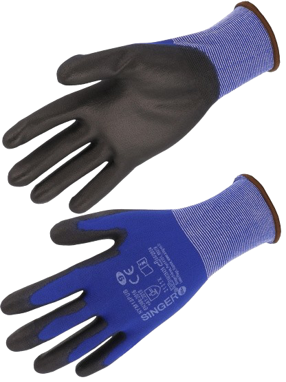 GANT DE PROTECTION. ENDUIT PU. SUPPORT POLYAMIDE. JAUGE 18