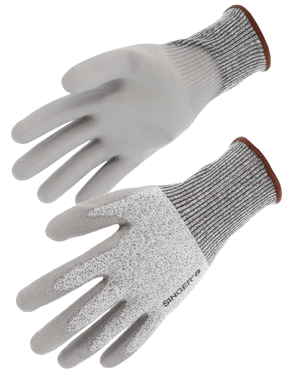 [PHS5PU-S] GANT PEHD. COUPURE C. PAUME ENDUITE PU.JAUGE 13. (S)