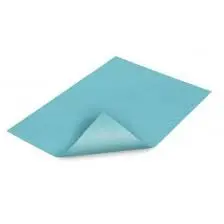 Champs stériles non-tissé/PE, non troué, bleu, sans adhésif 90 cm x 75 cm, boîte de 35