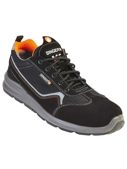 GENES. CHAUSSES BASSES CUIR CROÛTE VELOURS. S1PL FO SR