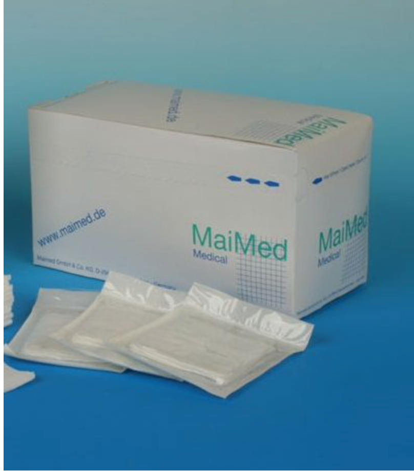 FM25019  Compresses de gaze stériles 10 x10 cm, 17 fils 16 plis