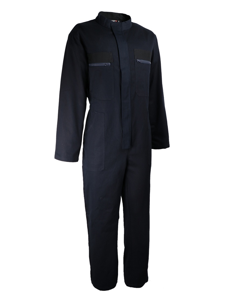 COMBI 1 ZIP COTON MARINE S-3XL