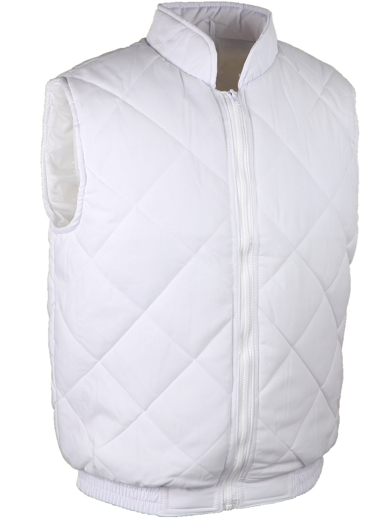 GILET POLY/COTON BLANC S A XXL