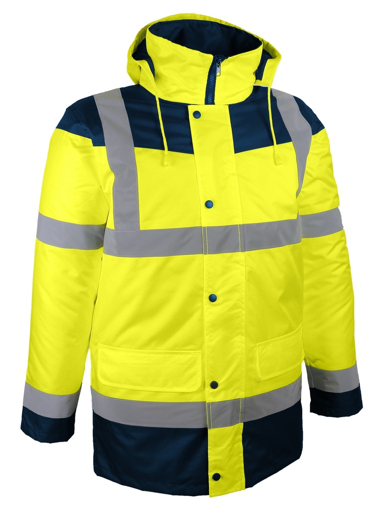 PARKA HV JAUNE ET BLEU S A 4XL
