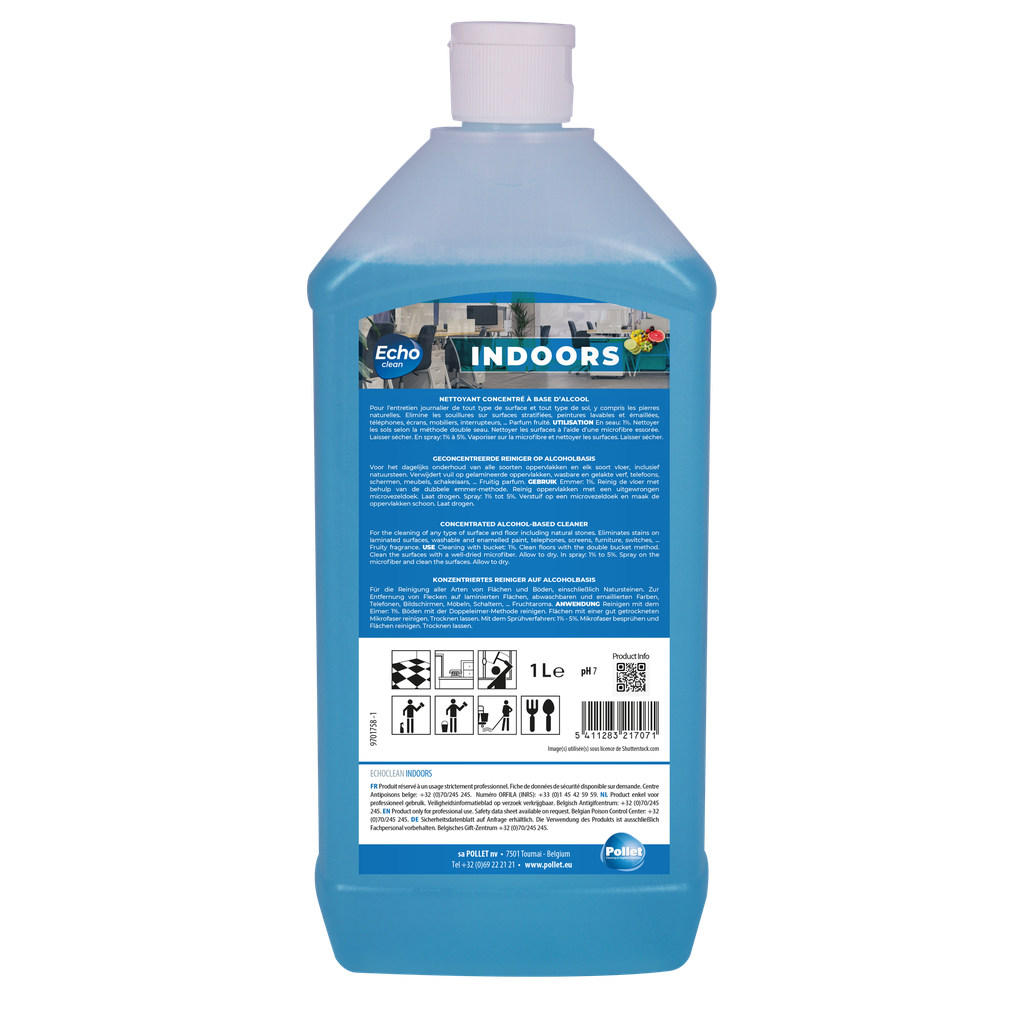 Nettoyant toutes surfaces économique - ECHOCLEAN INDOORS - 1L