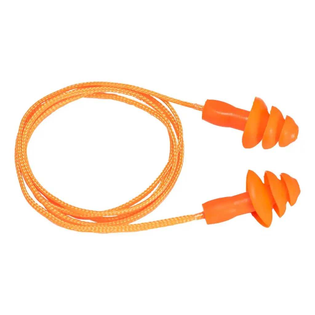 Bouchon d'oreille TPR avec cordon réutilisable (50 paires) 