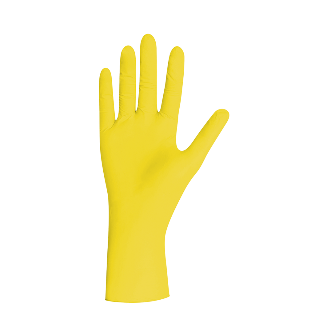[GP0112] Gants nitrile à usage unique - Couleur jaune (S)