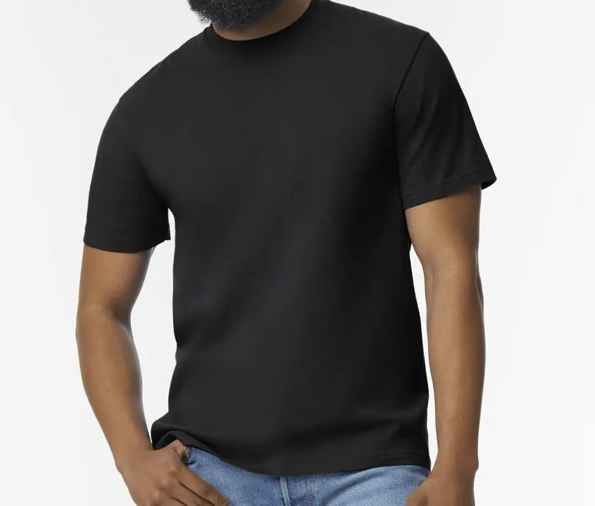 Tee-shirt col rond 150 JKST150 (5XL, Noir)