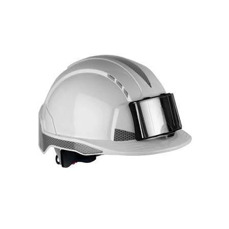 CASQUE JSP EVOLite PORTE-BADGE - CREMAILLERE DE SERRAGE - VENTILATION - CR2 - BLANC