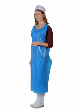 [0710811B] Tablier RENF PE BD gaufré bleu 35 µ