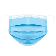 Masque chirurgical adulte bleu - 3 plis