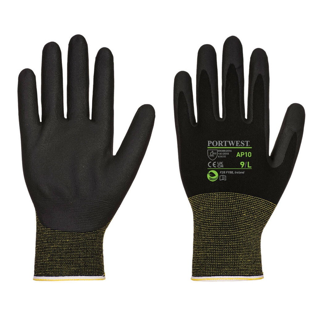 [AP10S] NPR15 GANTS BAMBOU MOUSSE DE NITRILE - PAQUET DE 12 PAIRES (S)