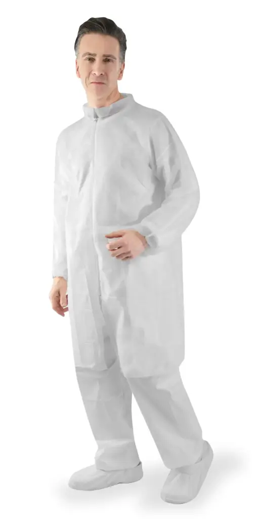 Blouse PLP non tissé blanc 30g à glissière 