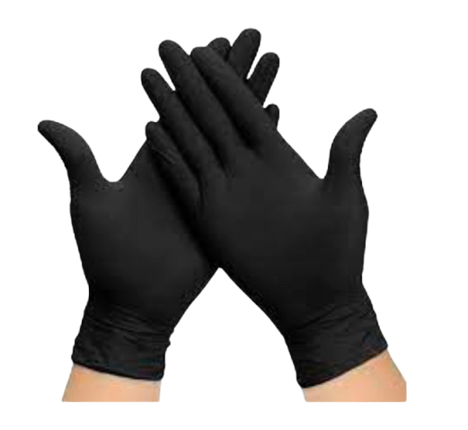 Gant nitrile à usage unique - noir - non poudré
