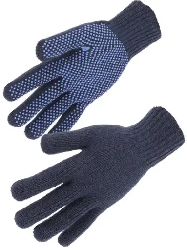GANT POLYESTER/COTON. JAUGE 7. PICOTS PVC. FIBRES RECYCLÉES