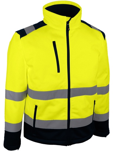 [VULCA] VESTE SOFTSHELL HV JAUNE S-4XL