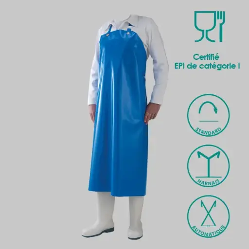 [0TD.S30.25.090X115B] TABLIER DELTA HARNAIS BLEU