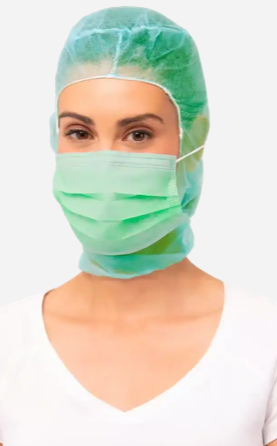 Cagoule masque heaume verte 