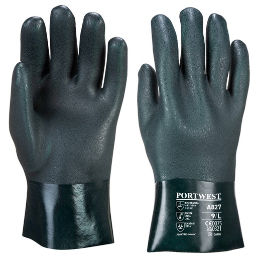 [A827 -XL] GANT PVC 27CM DOUBLE TREMPAGE