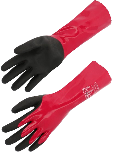 GANT TRICOTÉ UNE PIÈCE. JAUGE 18. ENDUCTION NITRILE/PVC. LONGUEUR 350 MM.