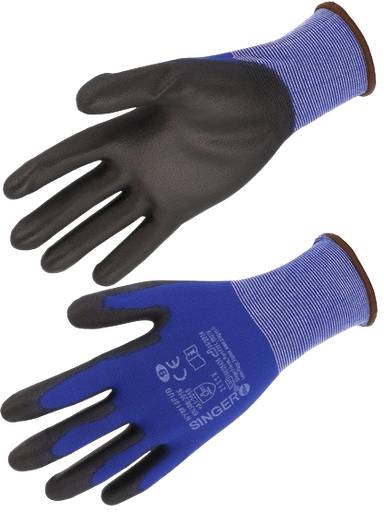 GANT DE PROTECTION. ENDUIT PU. SUPPORT POLYAMIDE. JAUGE 18