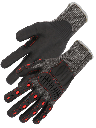 PHS500P GANT PEHD. COUPURE NIVEAU F. ENDUCTION NITRILE MOUSSE. PROTECTION CHOCS "P"