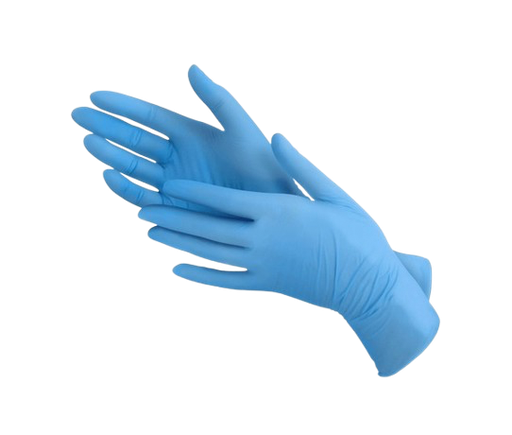 Gant nitrile à usage unique - bleu - non poudré