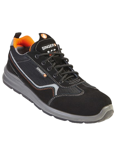 GENES. CHAUSSES BASSES CUIR CROÛTE VELOURS. S1PL FO SR
